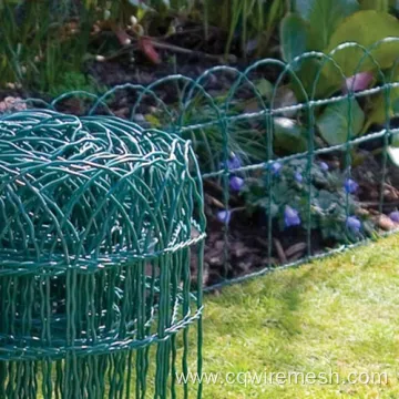 Green PVC Coated Border Garden Fence